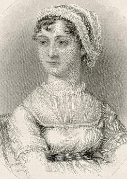 Porträt von Jane Austen, Radierung ihres Neffen J. E. Austen-Leigh