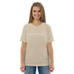 Alice in Wonderland quote T-shirt 'Curiouser and curiouser!' Lewis Carroll, beige portrait