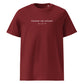 Alice in Wonderland quote T-shirt 'Curiouser and curiouser!' Lewis Carroll, burgundy front