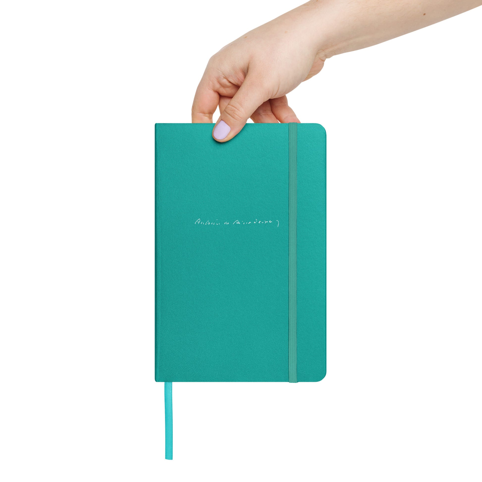 Antoine de Saint-Exupery signature turquoise notebook size compare