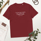 Charles Dickens quote T-shirt 'I have been bent and broken', burgundy mockup