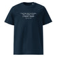 Charles Dickens quote T-shirt 'I have been bent and broken', navy front