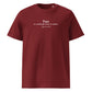 Charles Dickens quote T-shirt 'Papa is a preferable mode of address', burgundy front