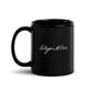 Edgar Allan Poe quote 'A dream within a dream', black mug left view