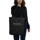 Edgar Allan Poe quote tote bag 'A dream within a dream', black model