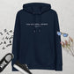 Edgar Allan Poe quote hoodie 'Leave my loneliness unbroken' The Raven, navy mockup
