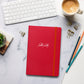 Galileo Galilei signature red notebook lifestyle