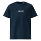 Galileo Galilei signature organic navy t-shirt front view