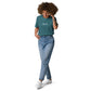Galileo Galilei signature organic teal t-shirt model view
