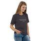 Faust quote t-shirt 'No wiser than before' Johann Wolfgang von Goethe, anthracite portrait