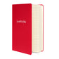 Leonardo da Vinci signature red notebook side view