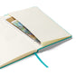 Leonardo da Vinci signature turquoise notebook pocket