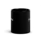 Leonardo da Vinci signature black mug front