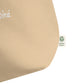 Leonardo da Vinci signature organic beige shopper bag tag detail