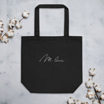 Marie Curie signature black tote bag lifestyle