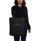 Marie Curie signature black tote bag model