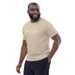 Mark Twain ironic quote t-shirt 'Clothes make the man', beige portrait