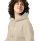 Mary Shelley quote hoodie 'Live and be happy' Frankenstein, beige portrait