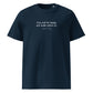 Mary Shelley quote t-shirt 'Live and be happy' Frankenstein, navy front