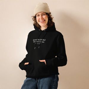 Shakespeare merchandise hoodie Macbeth 'Something Wicked This Way Comes', black mockup