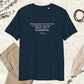 Three Musketeers quote T-shirt "Through a glass of Chambertin", Alexandre Dumas, navy mockup
