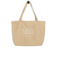 Virginia Woolf quote shopper bag 'No need to hurry. No need to sparkle.', beige front