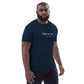 Three Guineas quote t-shirt 'Think we must' Virginia Woolf, navy portrait