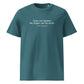 King Lear quote t-shirt 'Come not between the dragon and his wrath' William Shakespeare, teal front